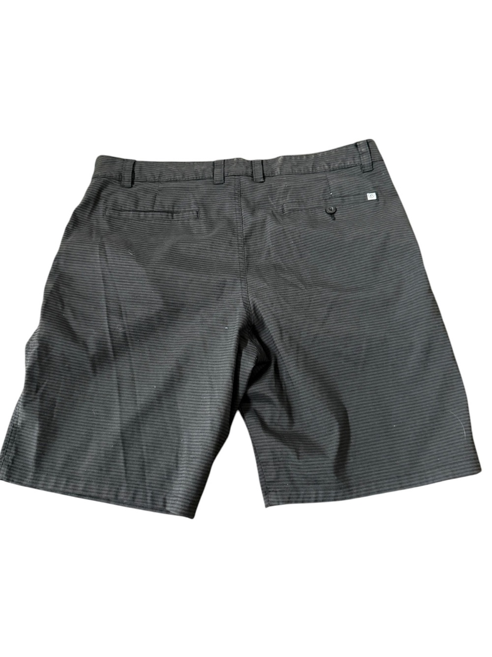 Hang Ten Men's Dark Gray Micro-Striped Flat Front Shorts